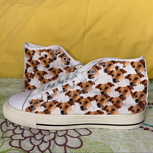 BRAND NEW Jack Russell Terrier Dog high top shoes - Picture 1 of 2